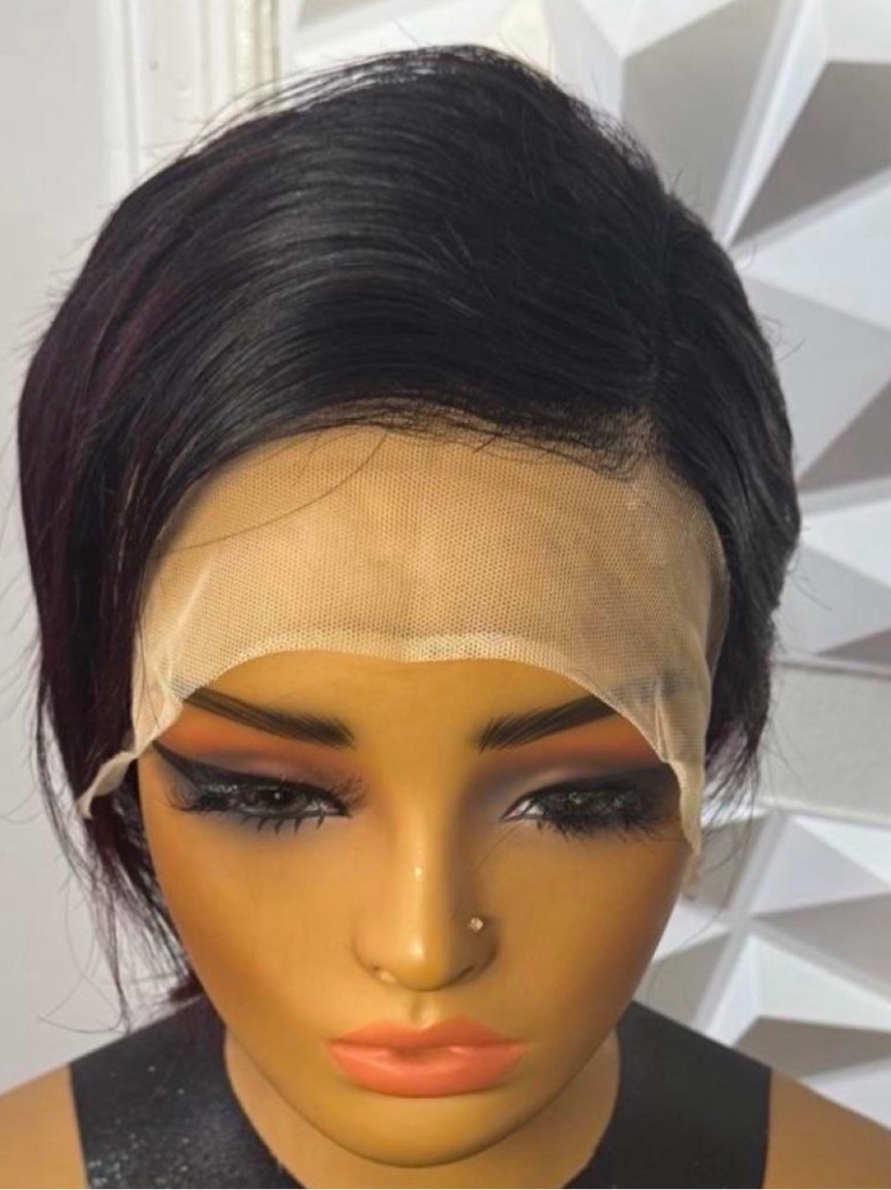 Black Lace Front Short Wig - Unbranded